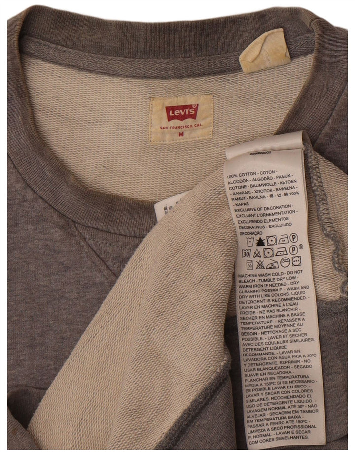 Levi's Moletom Masculino Jumper Médio Cinza Algodão