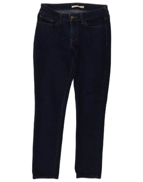 Calça jeans feminina Levi's 711 skinny W28 L26 azul marinho algodão