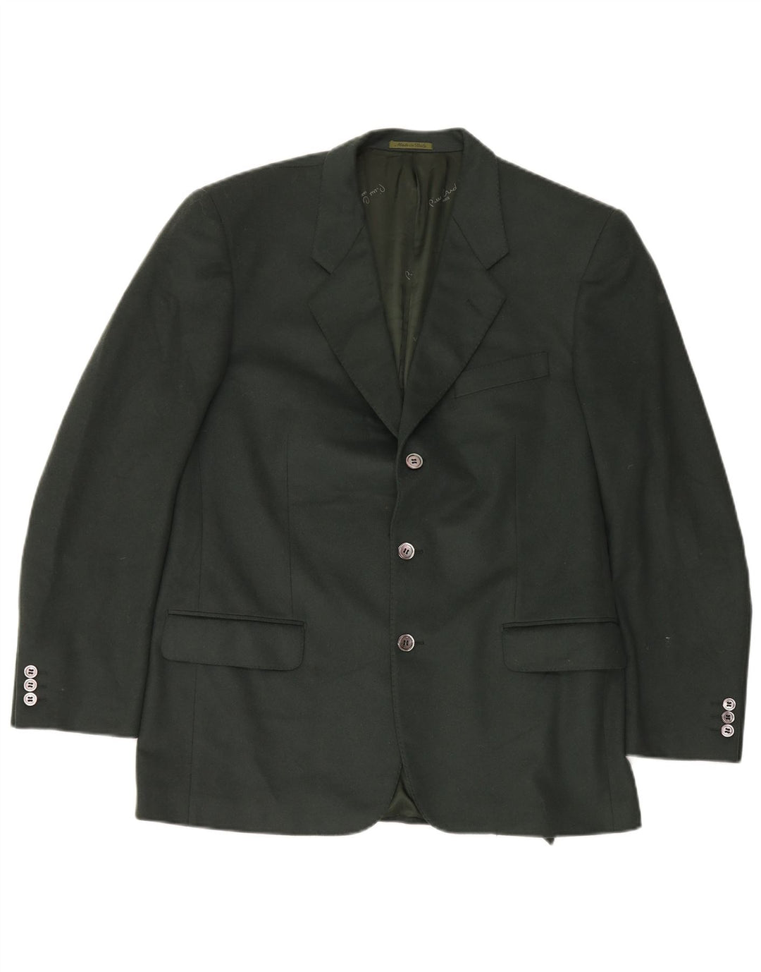 Jaqueta blazer masculina Pierre Cardin com 3 botões IT 50 grande lã cáqui
