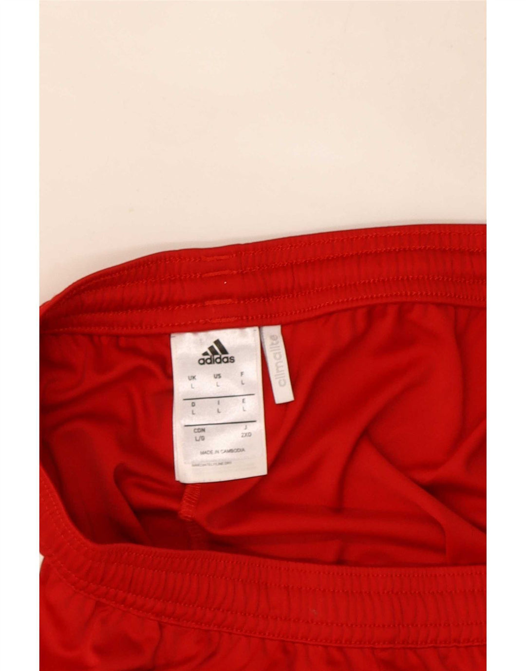 Adidas Mens Climalite Sport Shorts Grande Poliéster Colorblock Vermelho