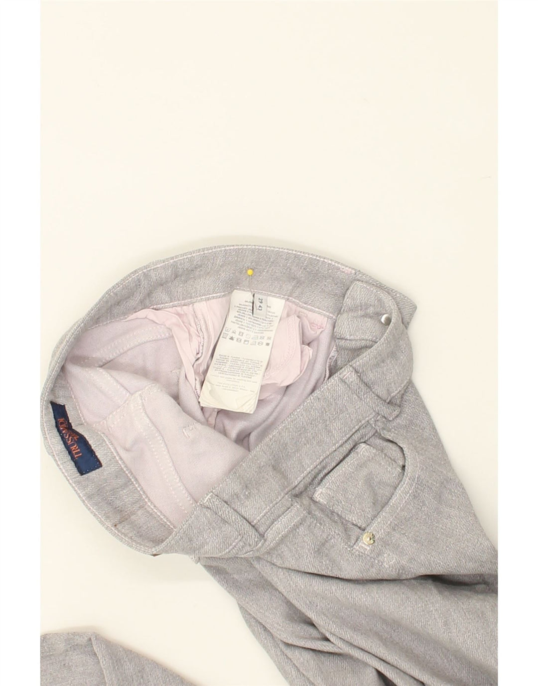 TRUSSARDI Womens Skinny Jeans W29 L31 Grey Cotton | Vintage Trussardi | Thrift | Second-Hand Trussardi | Used Clothing | Messina Hembry 