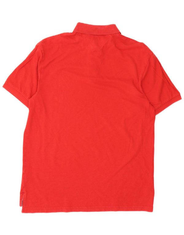 Camisa polo masculina Tommy Hilfiger grande algodão vermelho