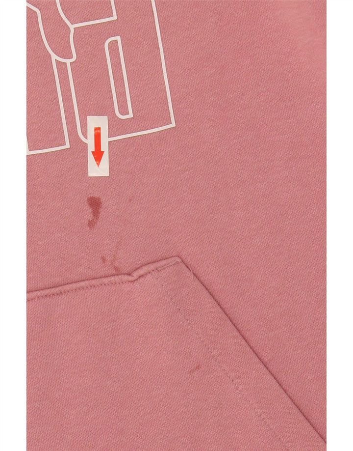 Puma Mens Graphic Hoodie Jumper Médio Rosa