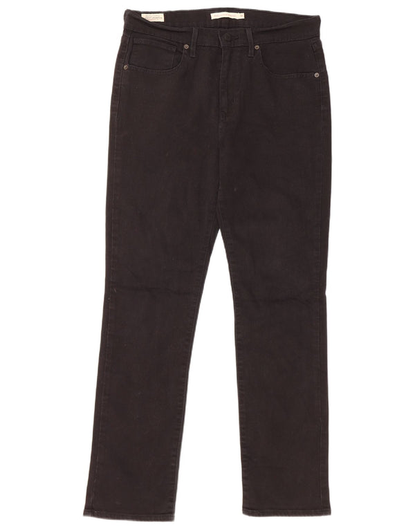 Calça jeans feminina Levi's 724 High Rise Straight W31 L30 algodão preto