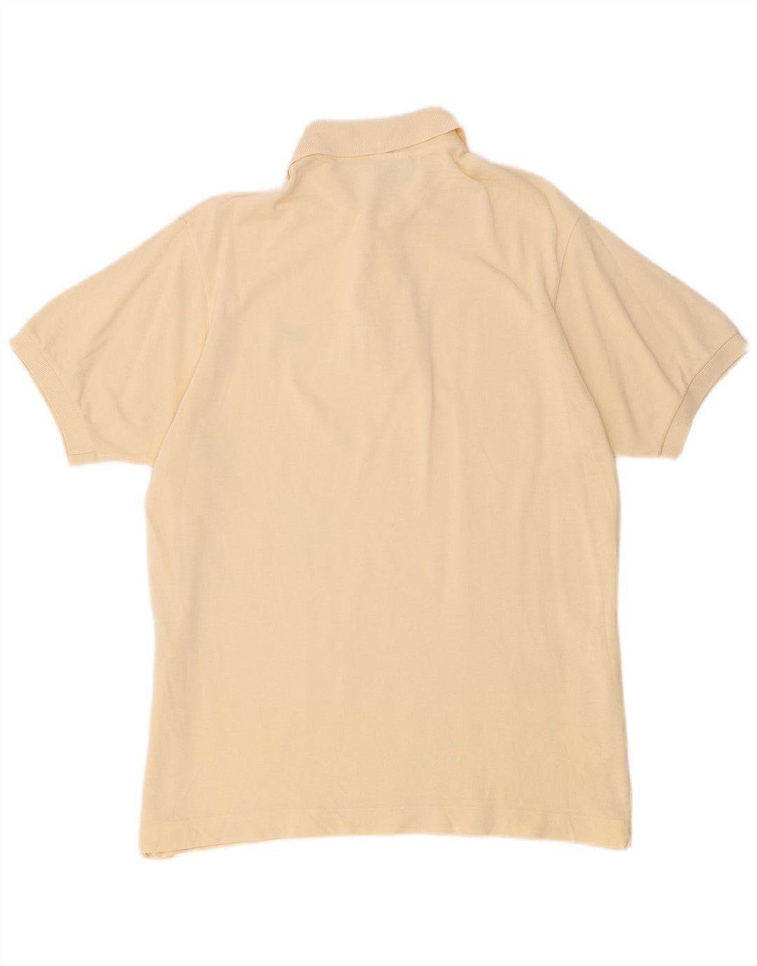 Camisa polo masculina Lacoste tamanho 5 grande algodão bege