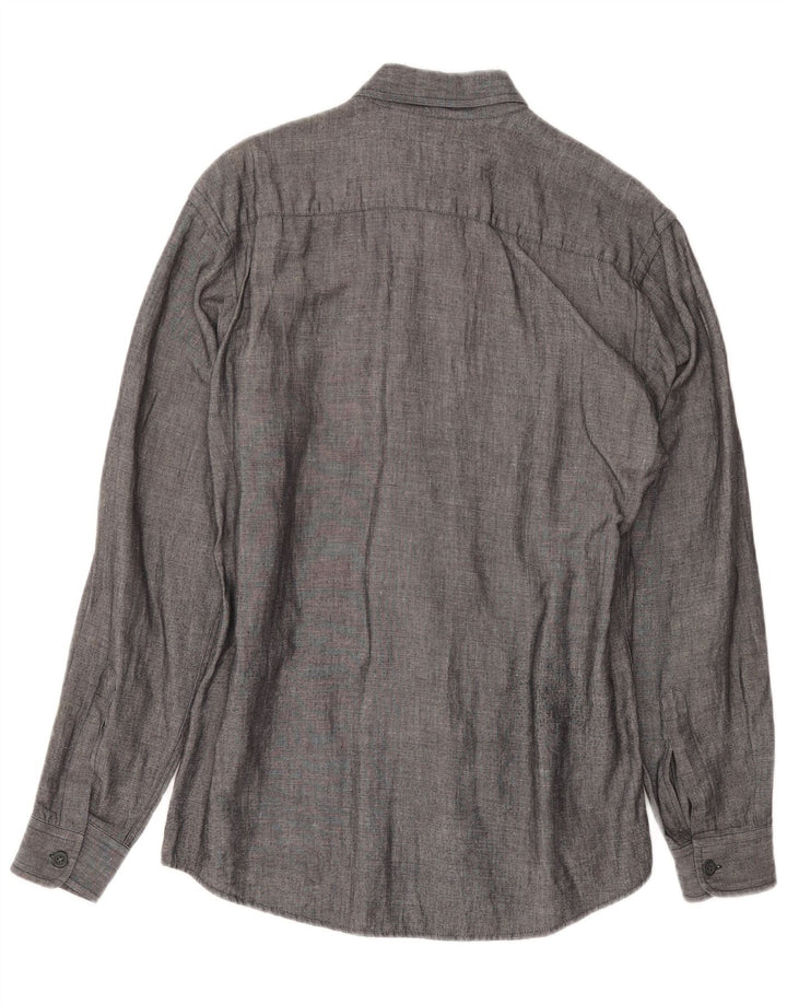 Camisa masculina Armani cinza médio manchado
