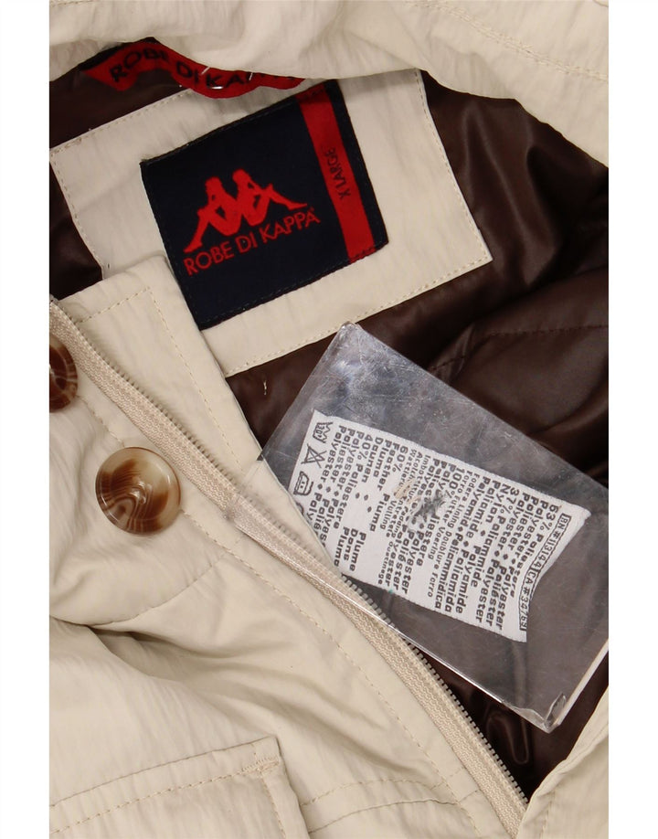 Jaqueta acolchoada masculina Kappa UK 42 XL poliéster bege