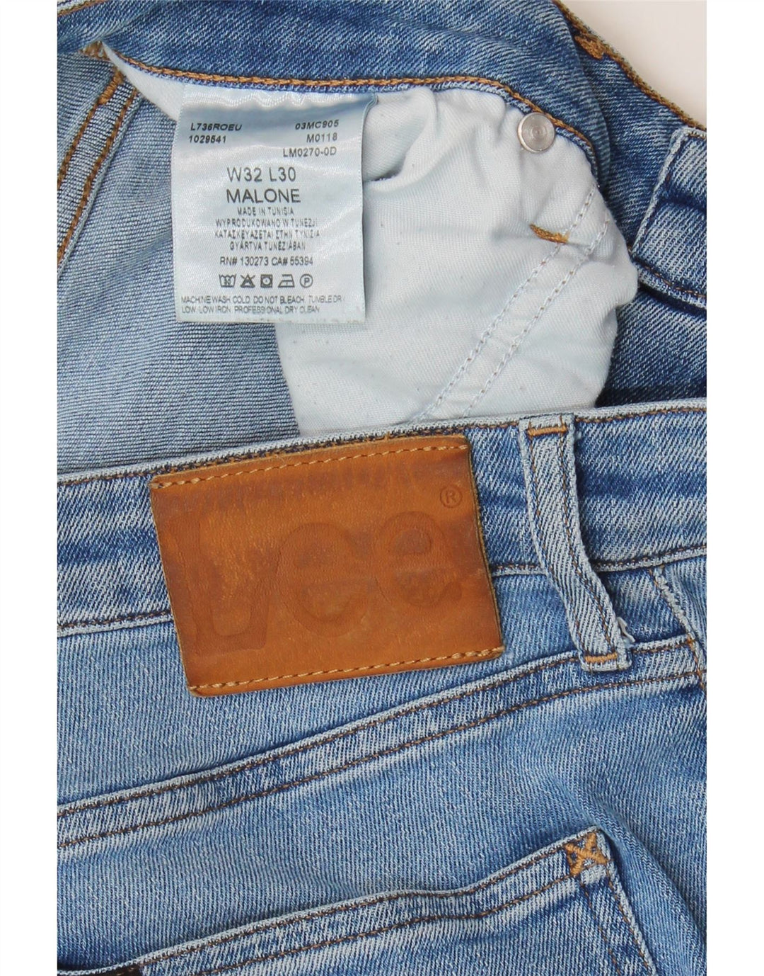 Lee Womens Malone Skinny Jeans W32 L30 Azul Algodão