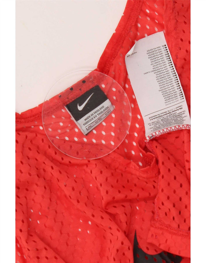 Nike Mens Graphic Vest Top Grande Poliéster Vermelho