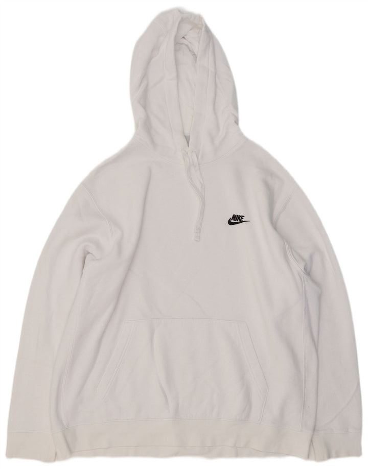 NIKE Mens Hoodie Jumper XL Algodão Branco