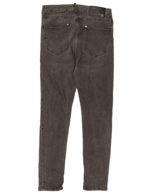 Zara Mens Skinny Jeans EU 42 Grande W32 L28 Algodão Cinza