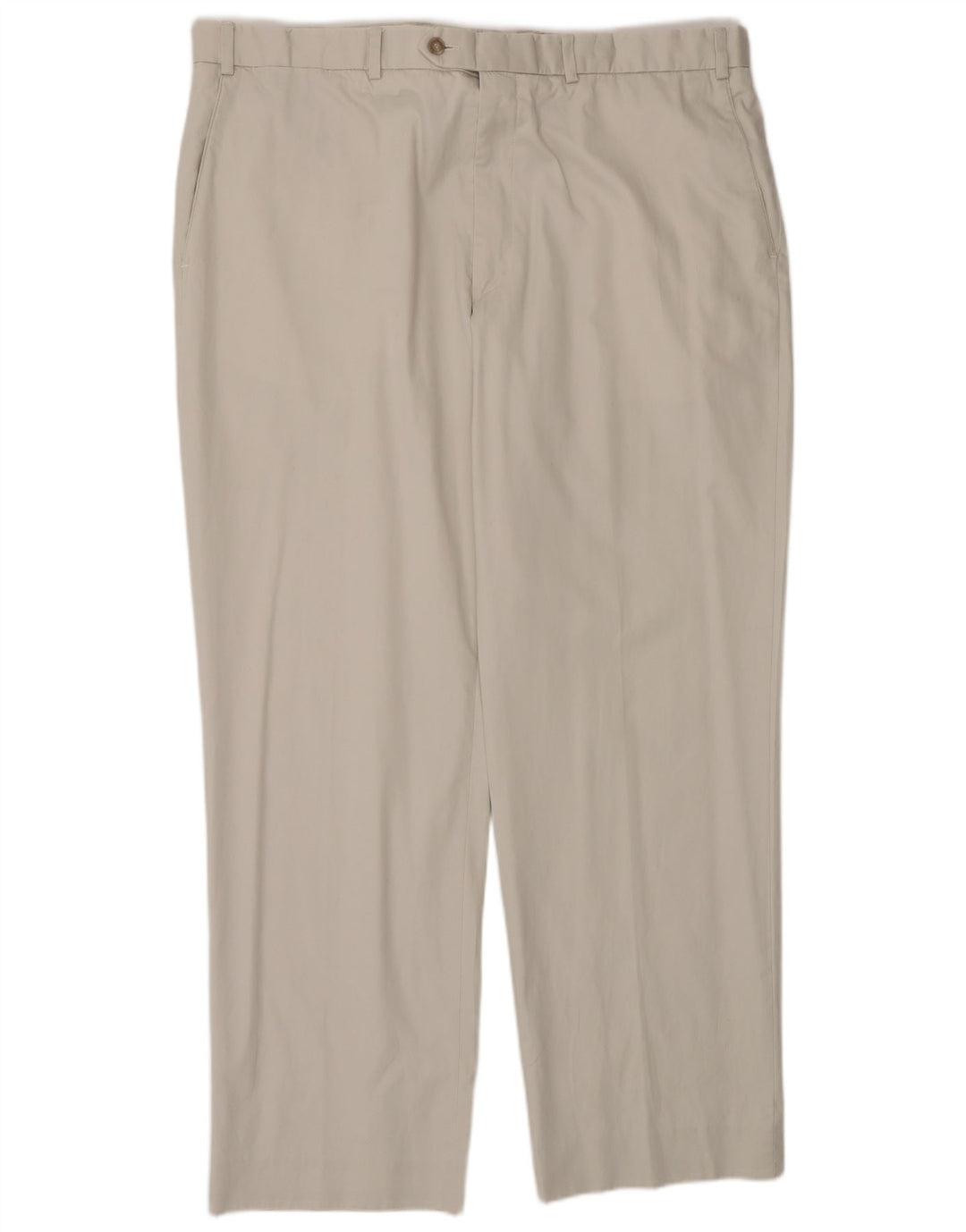 Calça masculina de terno reto Marks & Spencer W38 L29 algodão cinza