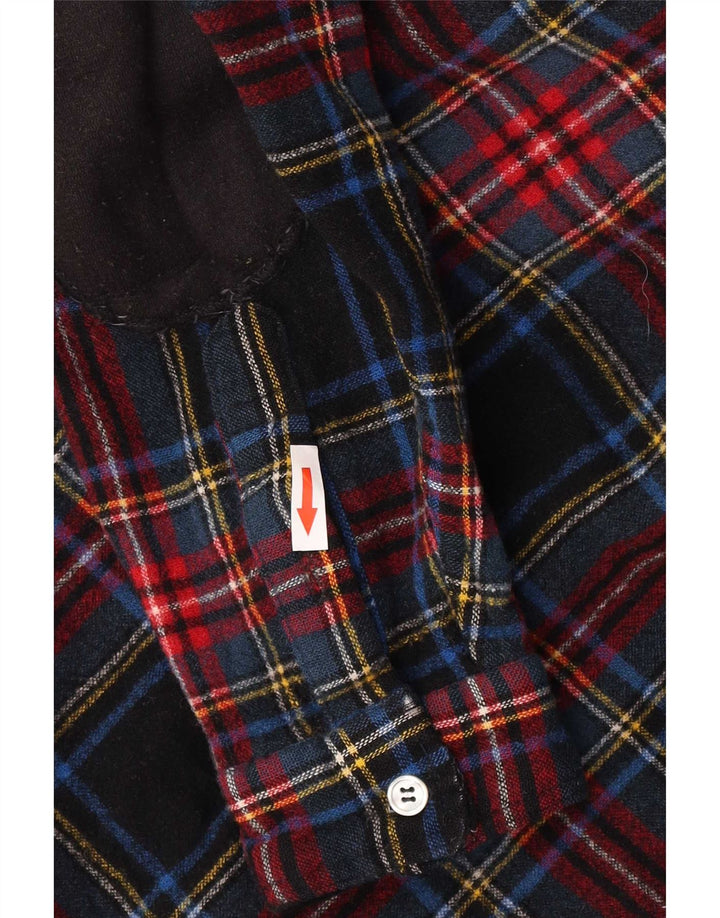 Camisa masculina de flanela Club Room grande lã xadrez multicolorida