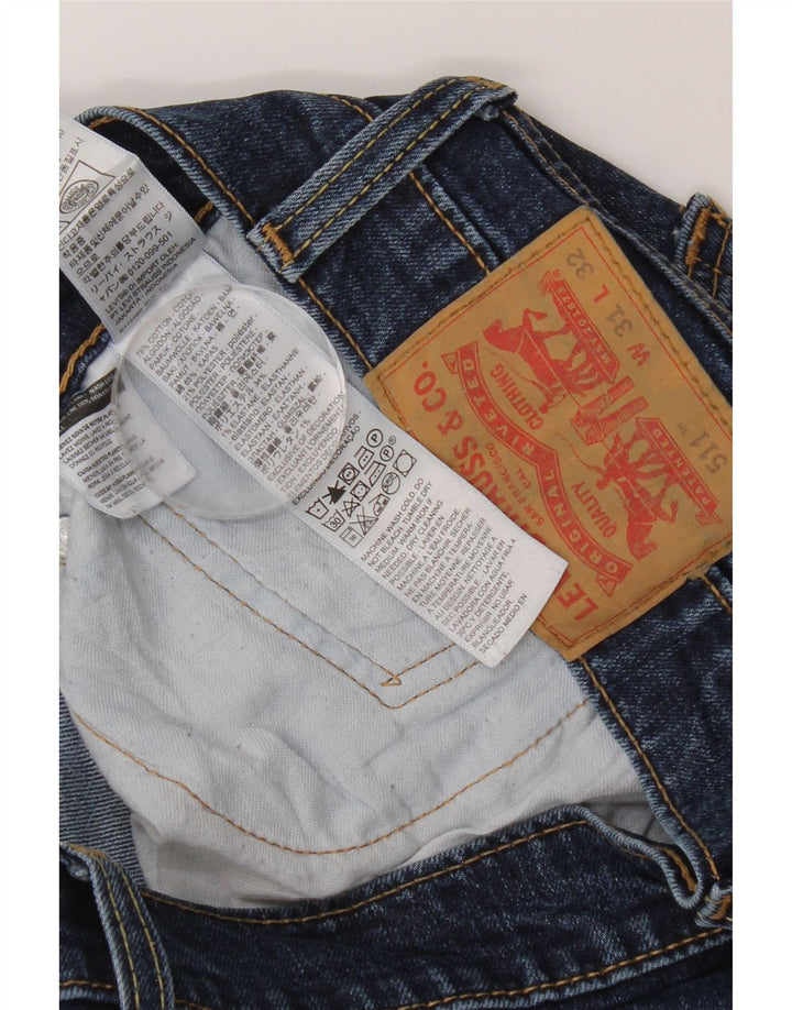 Calça Jeans Levis 511 Slim Masculina W31 L32 Azul Algodão