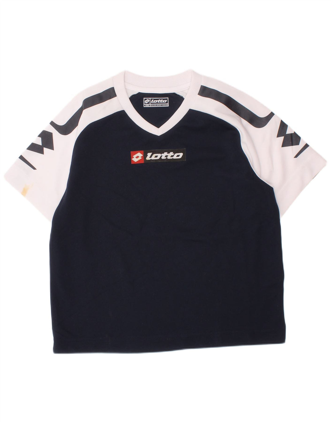 Camiseta gráfica LOTTO Boys Top 5-6 anos 2XS Azul marinho Colorblock