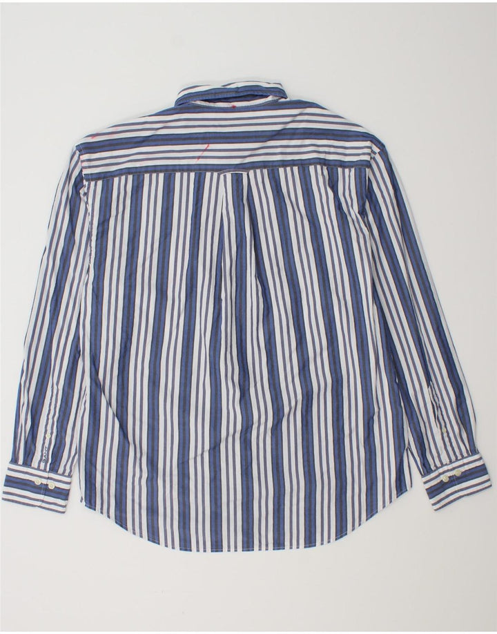 Camisa masculina Gant com ajuste relaxado tamanho 39/40 algodão listrado azul médio