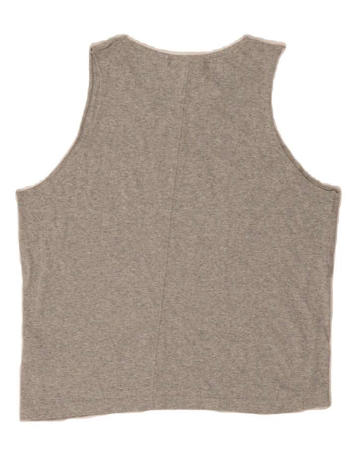 FILA Womens Graphic Vest Top UK 10 Small Grey Cotton Vintage Fila and Second-Hand Fila from Messina Hembry 