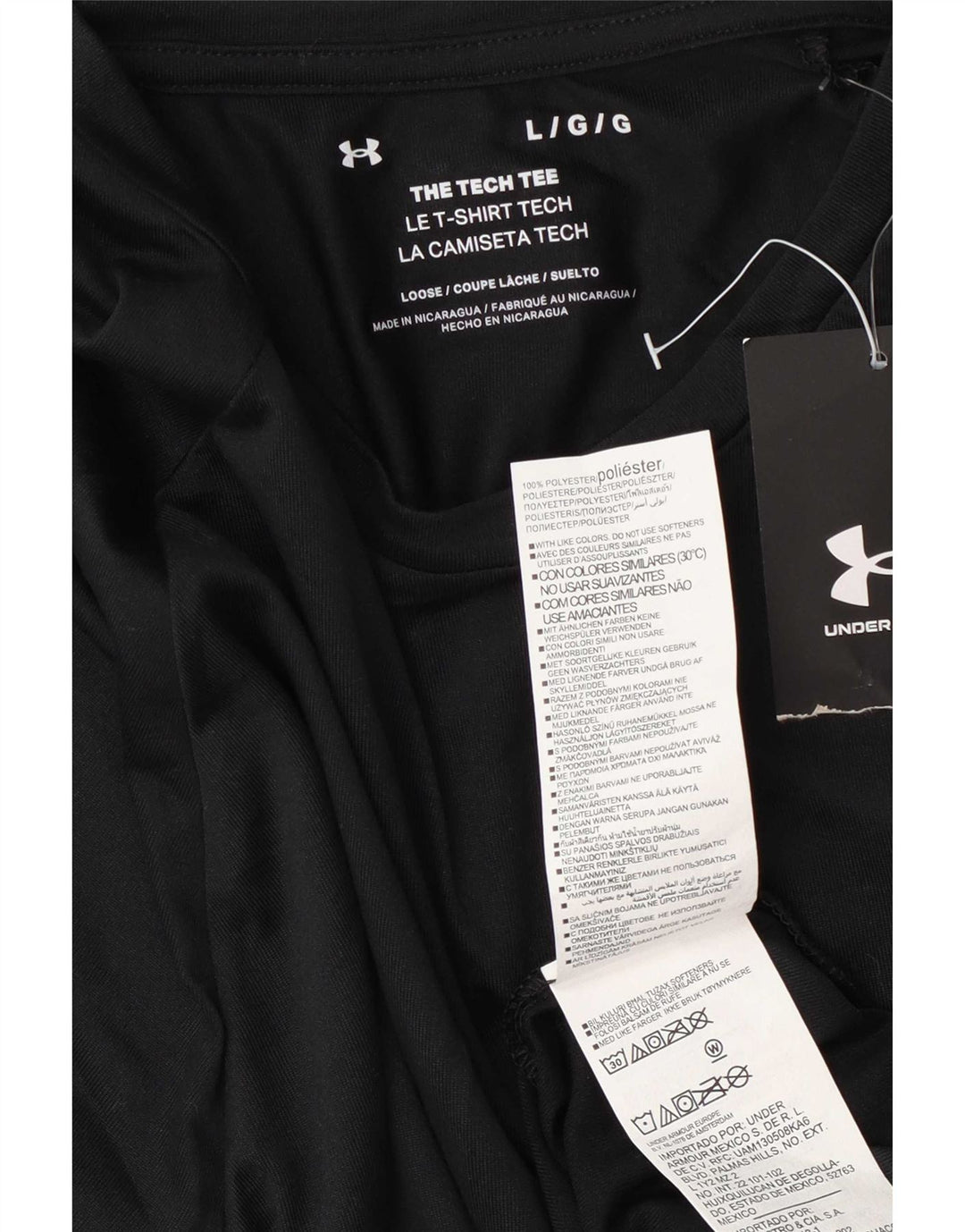Camiseta masculina Under Armour grande poliéster preto