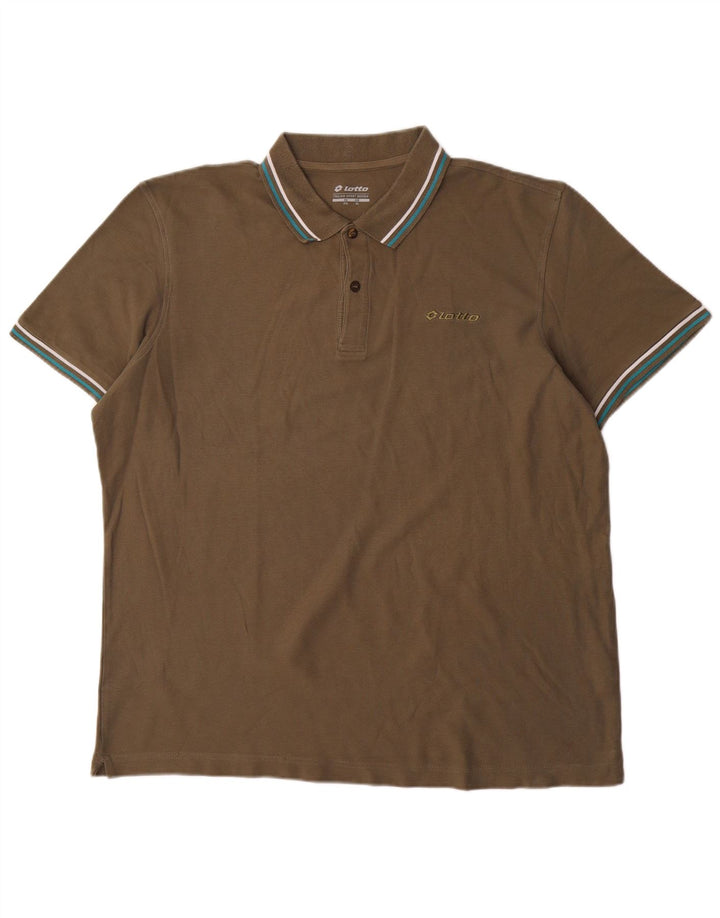 Camisa polo masculina Lotto XL algodão cáqui