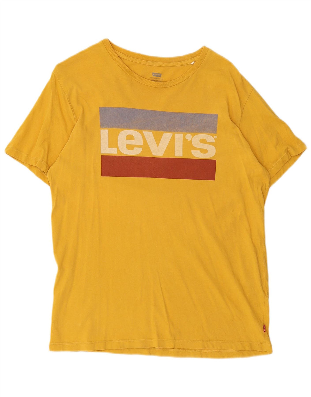 Camiseta gráfica masculina Levi's Top de algodão colorblock amarelo médio