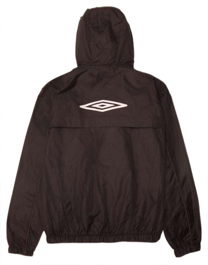 Jaqueta de chuva com capuz para meninos Umbro 11-12 anos grande poliéster preto