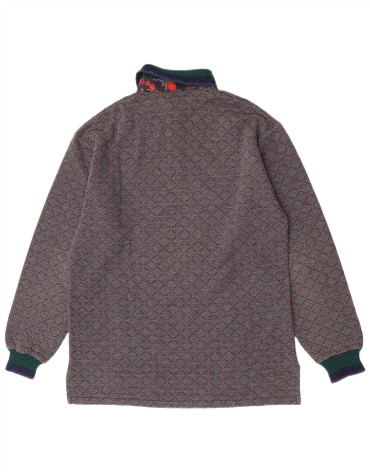 Camisa polo masculina de rugby Johnny Lambs IT 50 cinza médio argyle/diamante