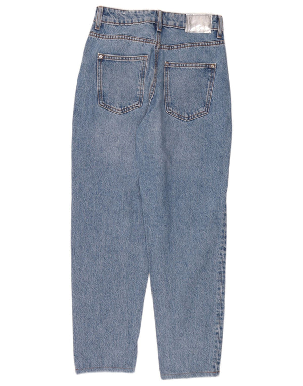 Zara Jeans Cônicos Femininos EU 34 XS W24 L26 Azul Algodão