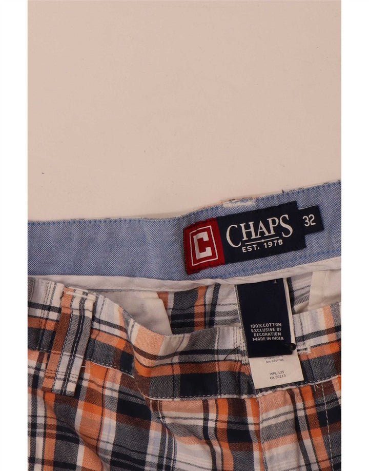 Shorts Chino Masculino Chaps W32 Médio Azul Marinho Xadrez