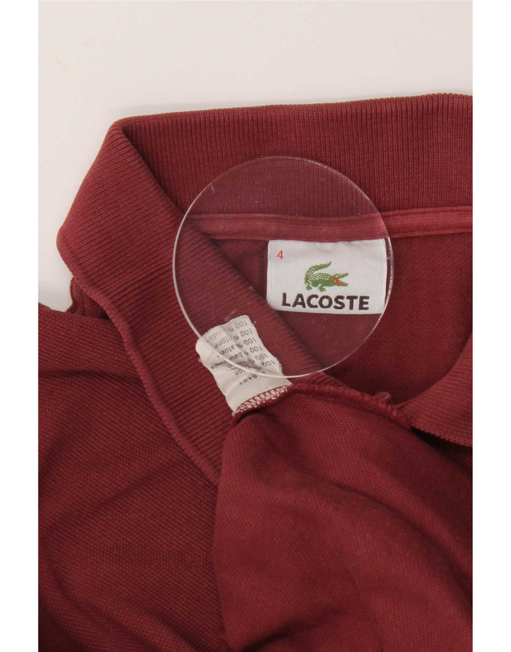 Camisa polo masculina Lacoste tamanho 4 médio algodão Borgonha