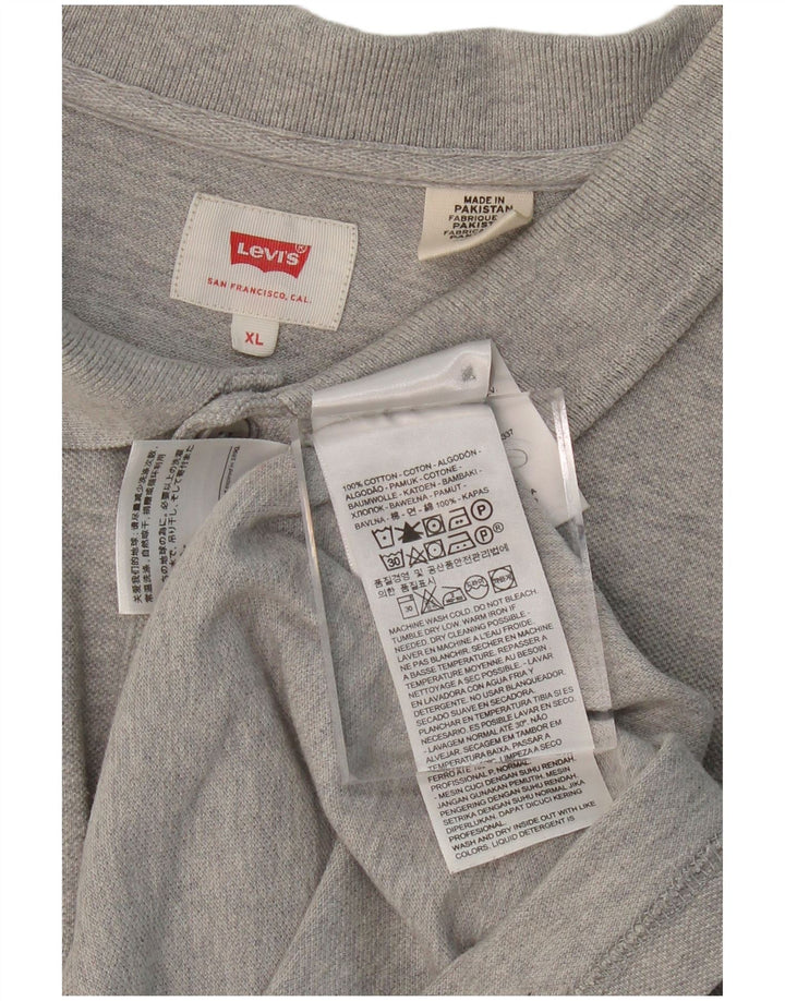 Camisa polo masculina LEVI'S XL cinza algodão