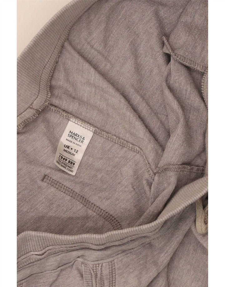 Calça de treino feminina Marks & Spencer Reino Unido 12 algodão cinza médio