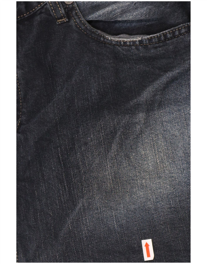 Saia jeans feminina Levi's grande W32 algodão azul marinho