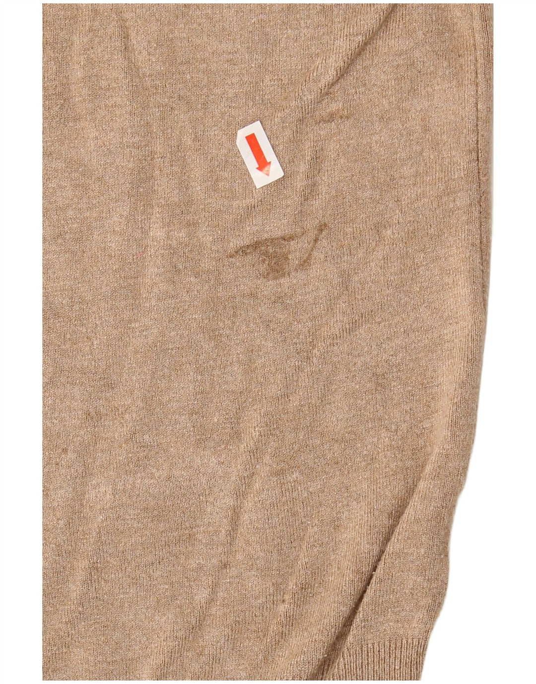 Zara Suéter feminino com gola redonda, Reino Unido 12, marrom médio