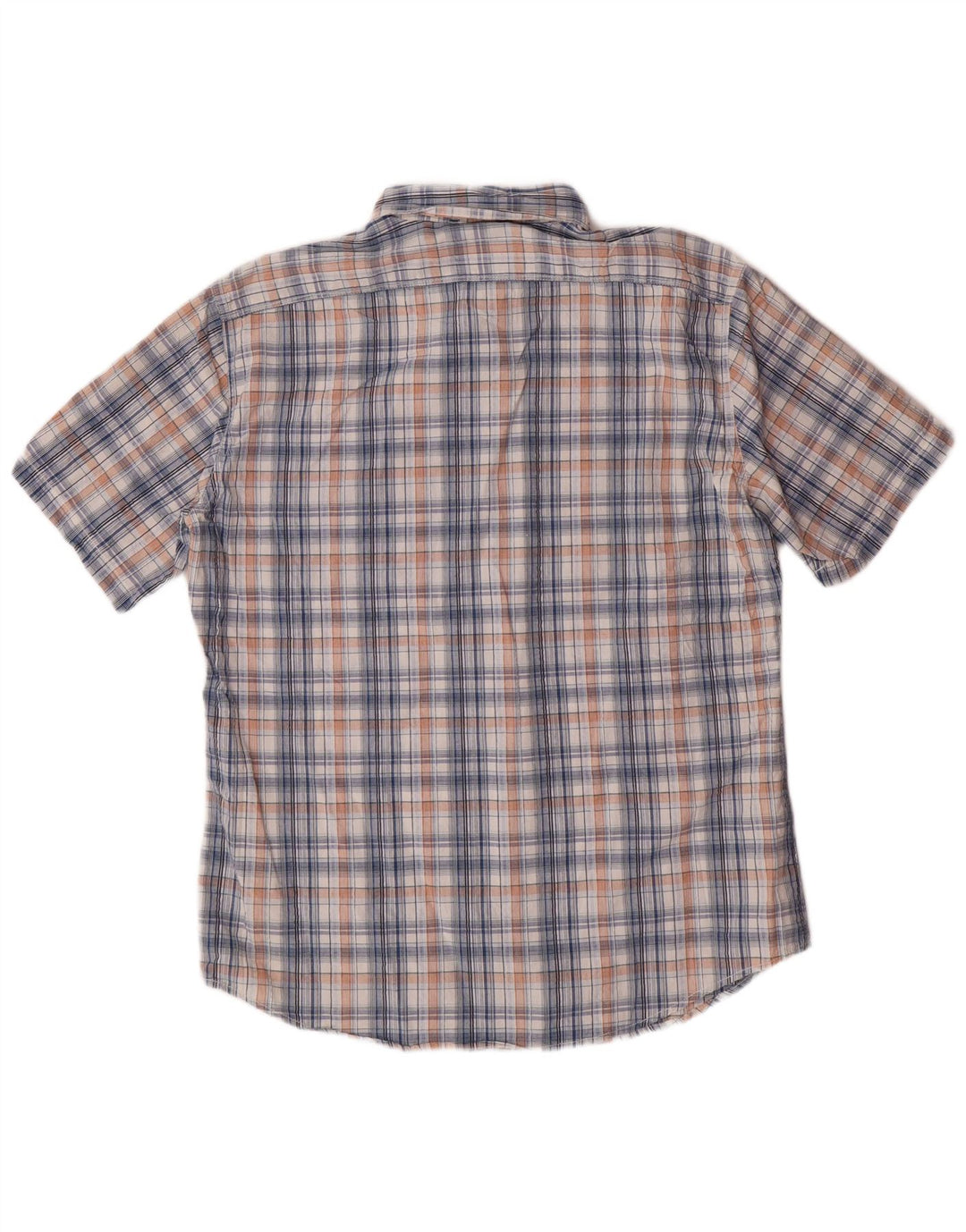 EDDIE BAUER Camisa masculina de manga curta clássica de ajuste médio xadrez multicolorido