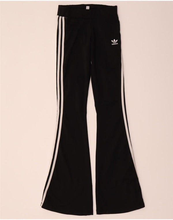 Adidas Womens Flare Leggings UK 8/10 Pequeno Poliéster Preto