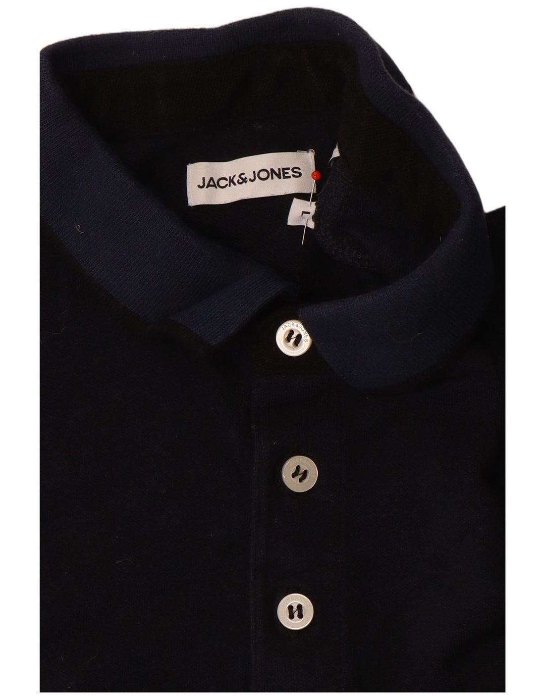 Camisa polo masculina Jack & Jones grande bloco colorido azul marinho