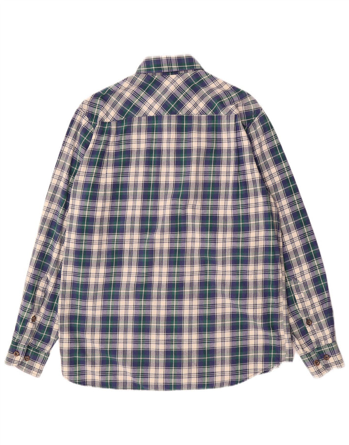 Camisa masculina Bailo tamanho 39 algodão xadrez azul médio