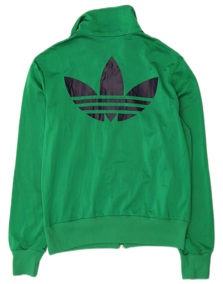 Adidas Womens Graphic Tracksuit Top Jacket IT 42 Poliéster Verde Médio