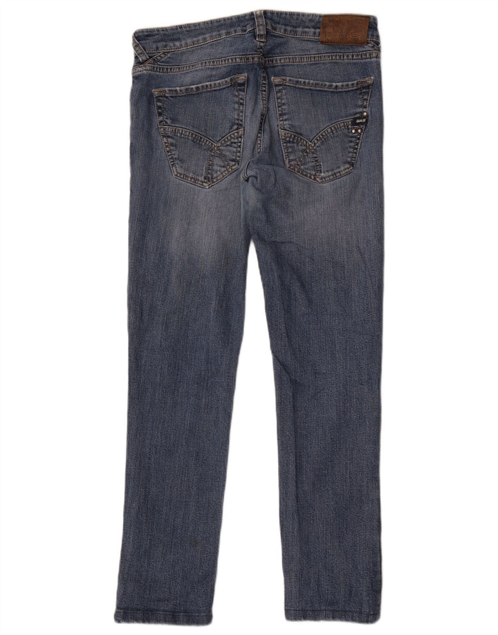 Gas Mens Slim Jeans W31 L29 Azul Algodão