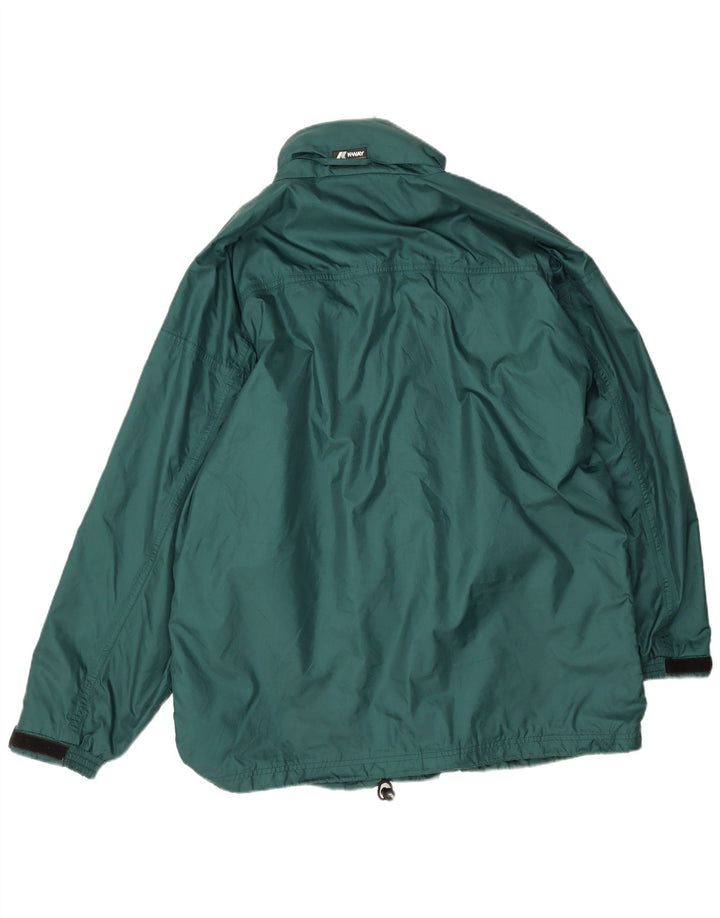Jaqueta de chuva masculina K-Way Loose Fit UK 40 grande poliamida verde
