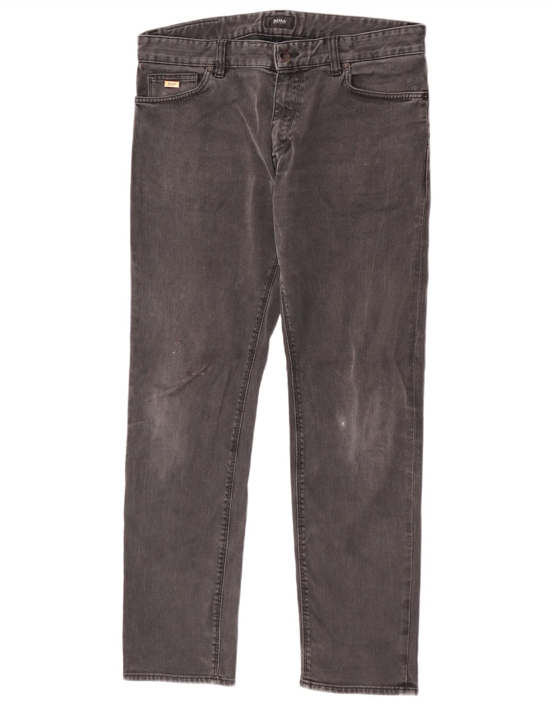 Hugo Boss Masculino Maine Regular Fit Jeans Reto W34 L30 Cinza