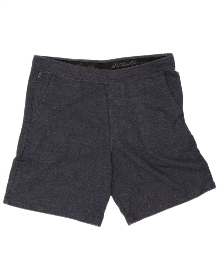 Eddie Bauer Shorts esportivos masculinos grandes de algodão azul marinho