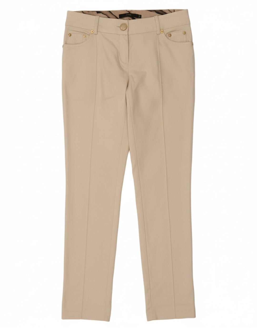 Calça feminina casual justa CELYN B IT 42 médio W30 L29 algodão branco