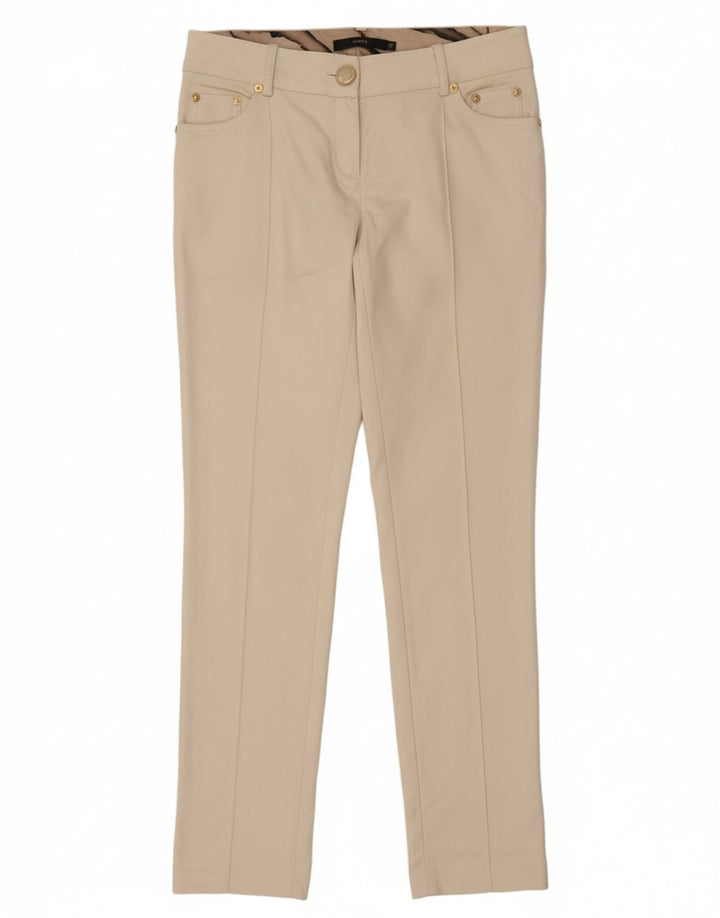 Calça feminina casual justa CELYN B IT 42 médio W30 L29 algodão branco