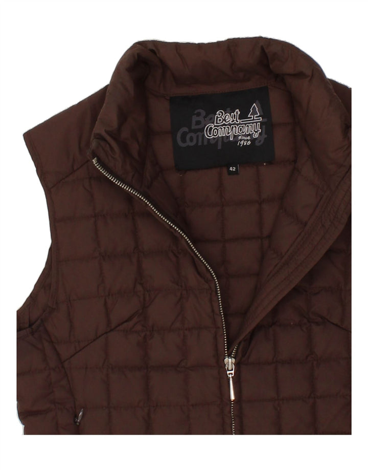 BEST COMPANY Womens Crop Quilted Gilet IT 42 Medium Brown Nylon Vintage Best Company and Second-Hand Best Company from Messina Hembry 