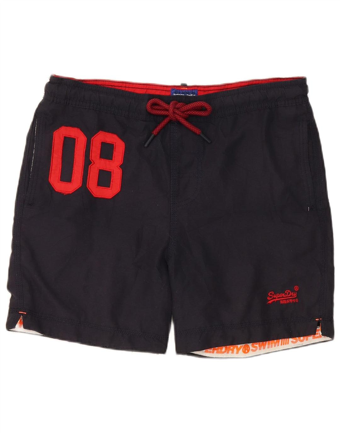 Shorts de natação masculino Superdry Graphic médio W32 L5 azul marinho poliéster