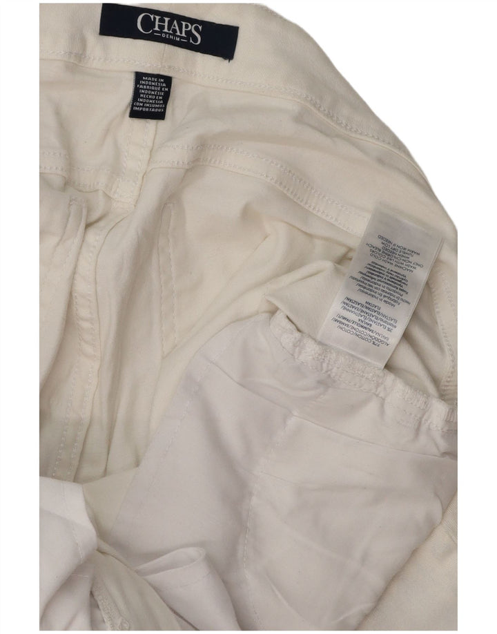 Bermuda feminina CHAPS W34 grande algodão branco