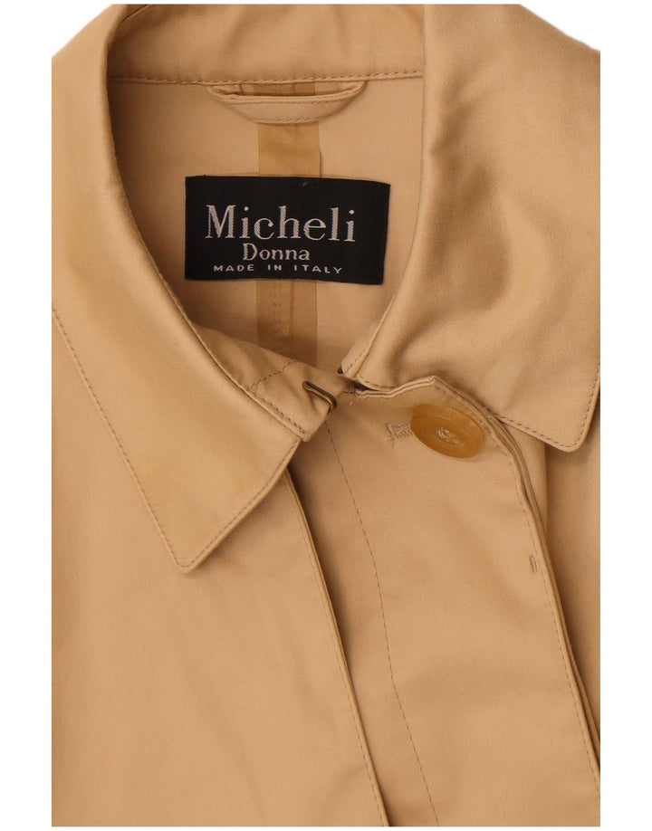 Casaco impermeável feminino vintage UK 12 bege médio