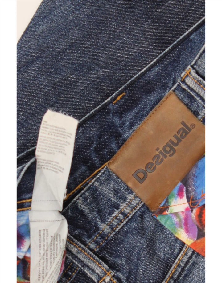 Desigual Masculino Jeans Reto W30 L33 Azul Algodão