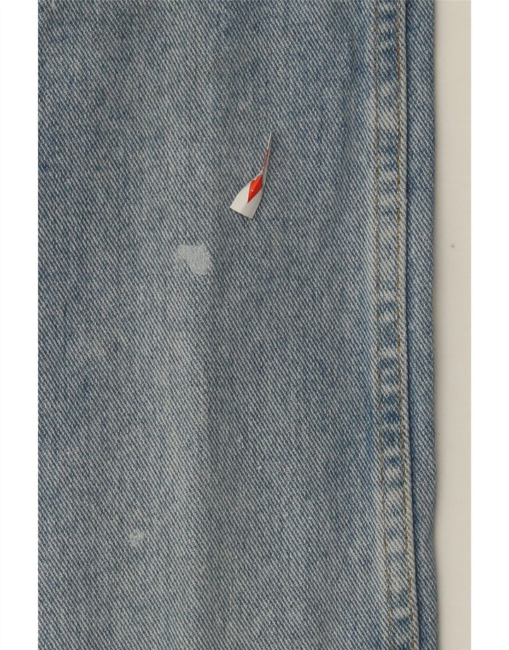 Wrangler Mens Straight Jeans W34 L30 Azul Algodão